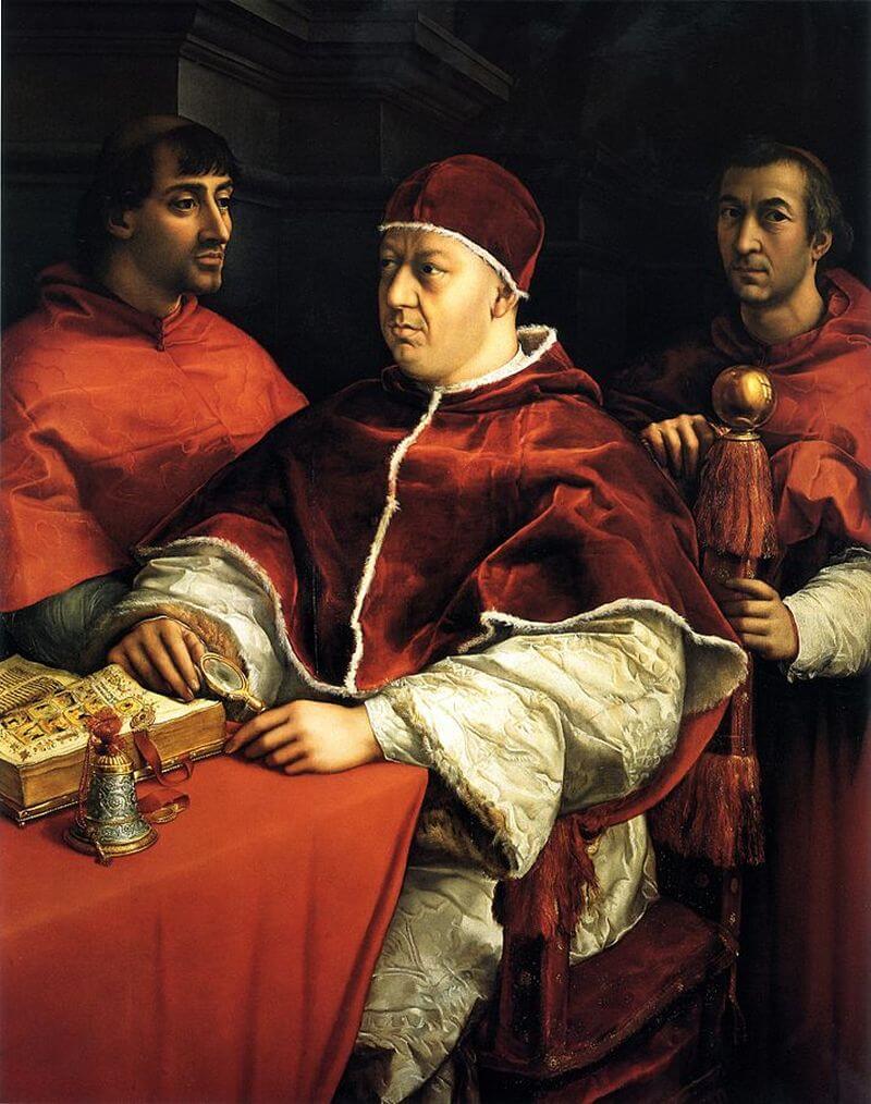 leone x tra i cardinali giulio de' medici e luigi de' rossi